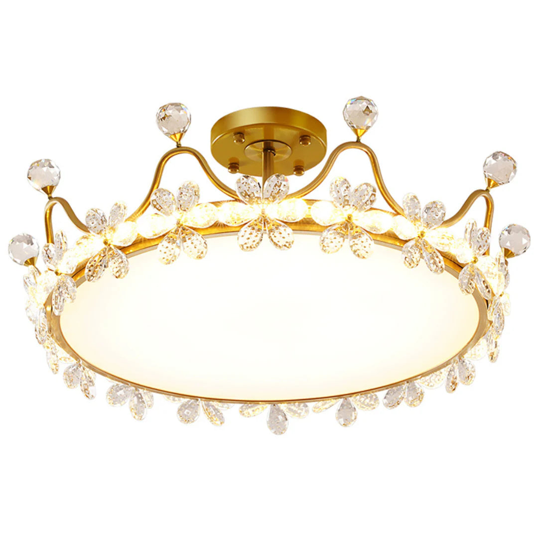 Lámpara de techo sencilla Crystal Crown