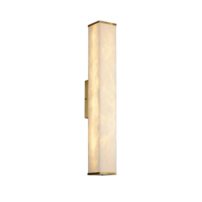 Aplique de pared rectangular de alabastro