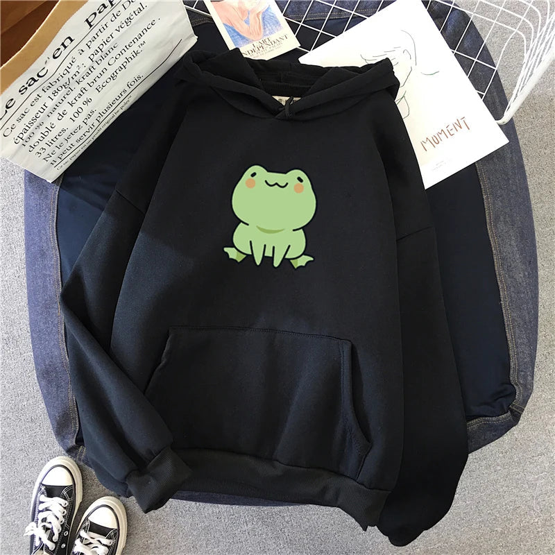 Sudadera con capucha de rana Kawaii