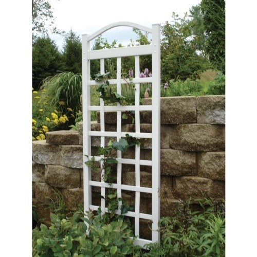 Enrejado de jardín de 76 pulgadas de alto en vinilo blanco - Fabricado en EE. UU.