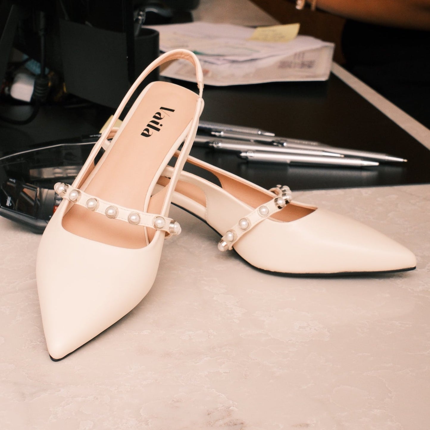 Zapatos de tacón Sophia Ivory