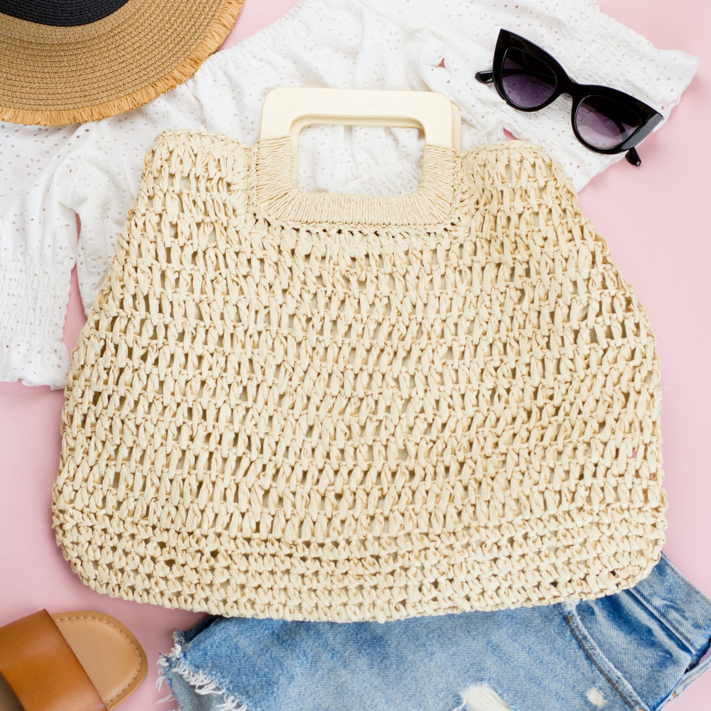 Bolso de paja extragrande