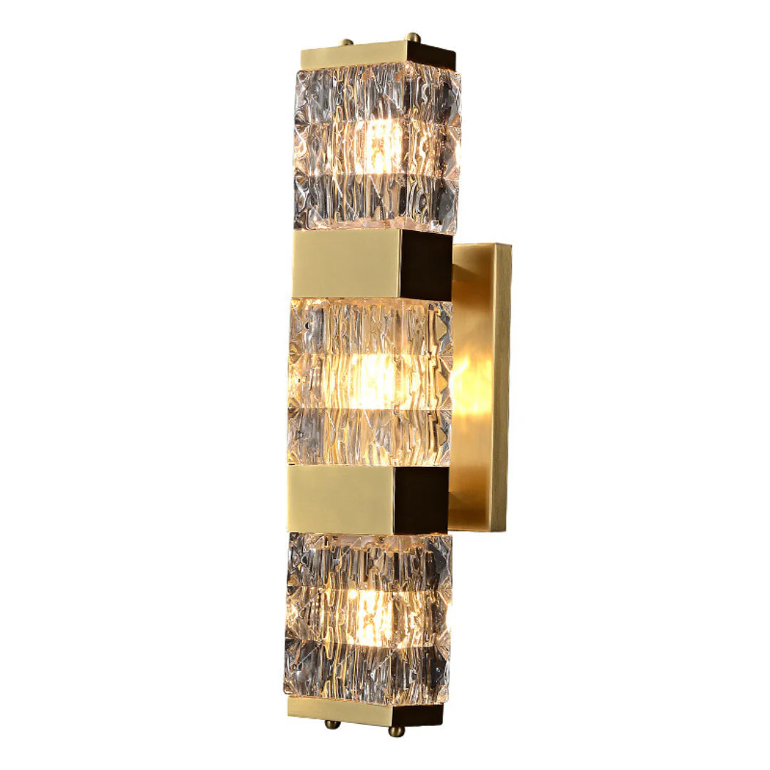 Lámpara de pared de lujo Dacio Golden Crystal