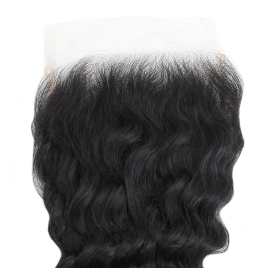 Cierre de cabello humano con encaje transparente Deep Wave 5x5