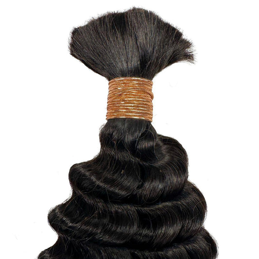 Cabello Trenzado de Ondas Profundas 100% Humano a Granel