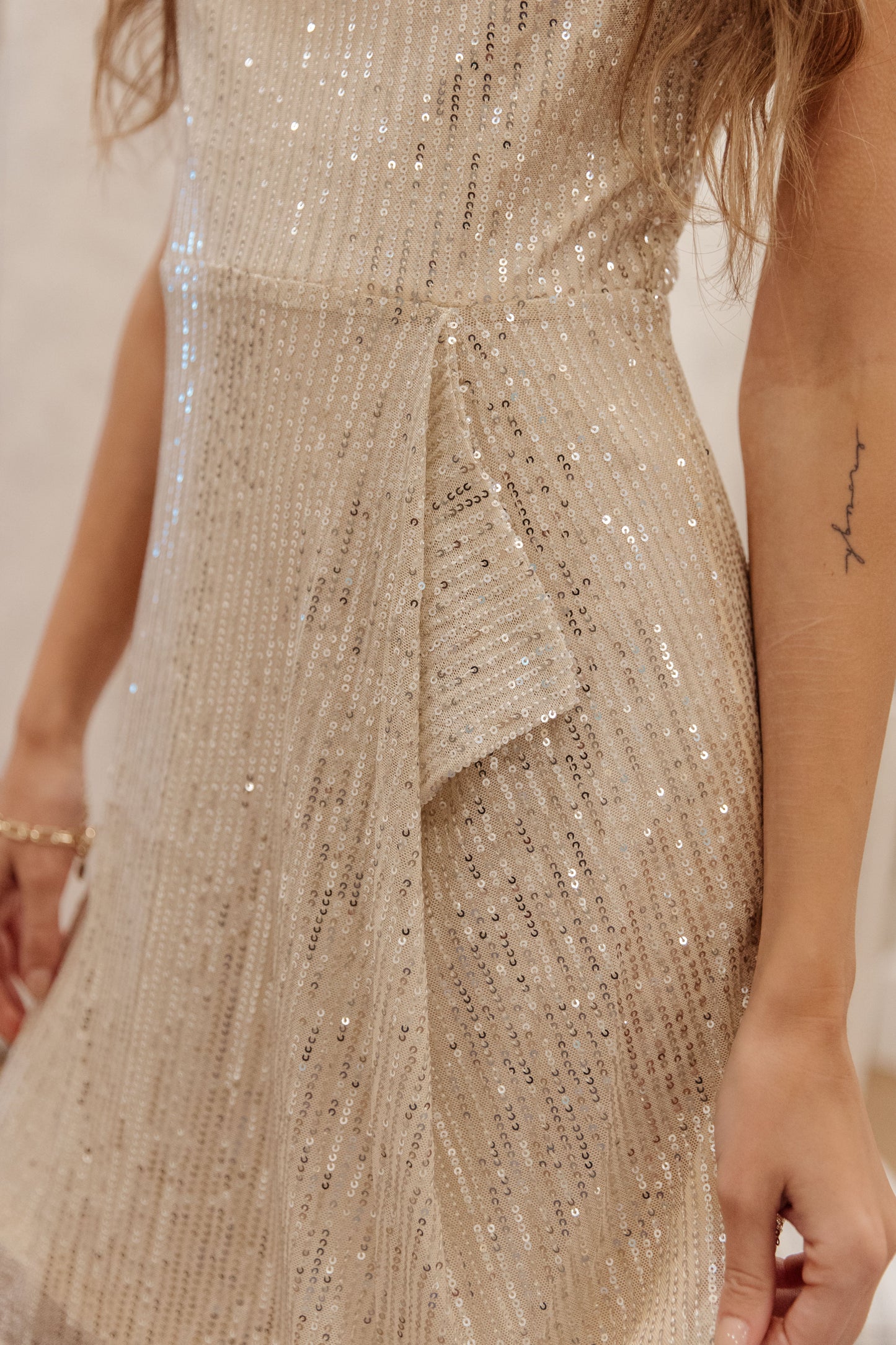 Vestido Disco Queen en dorado