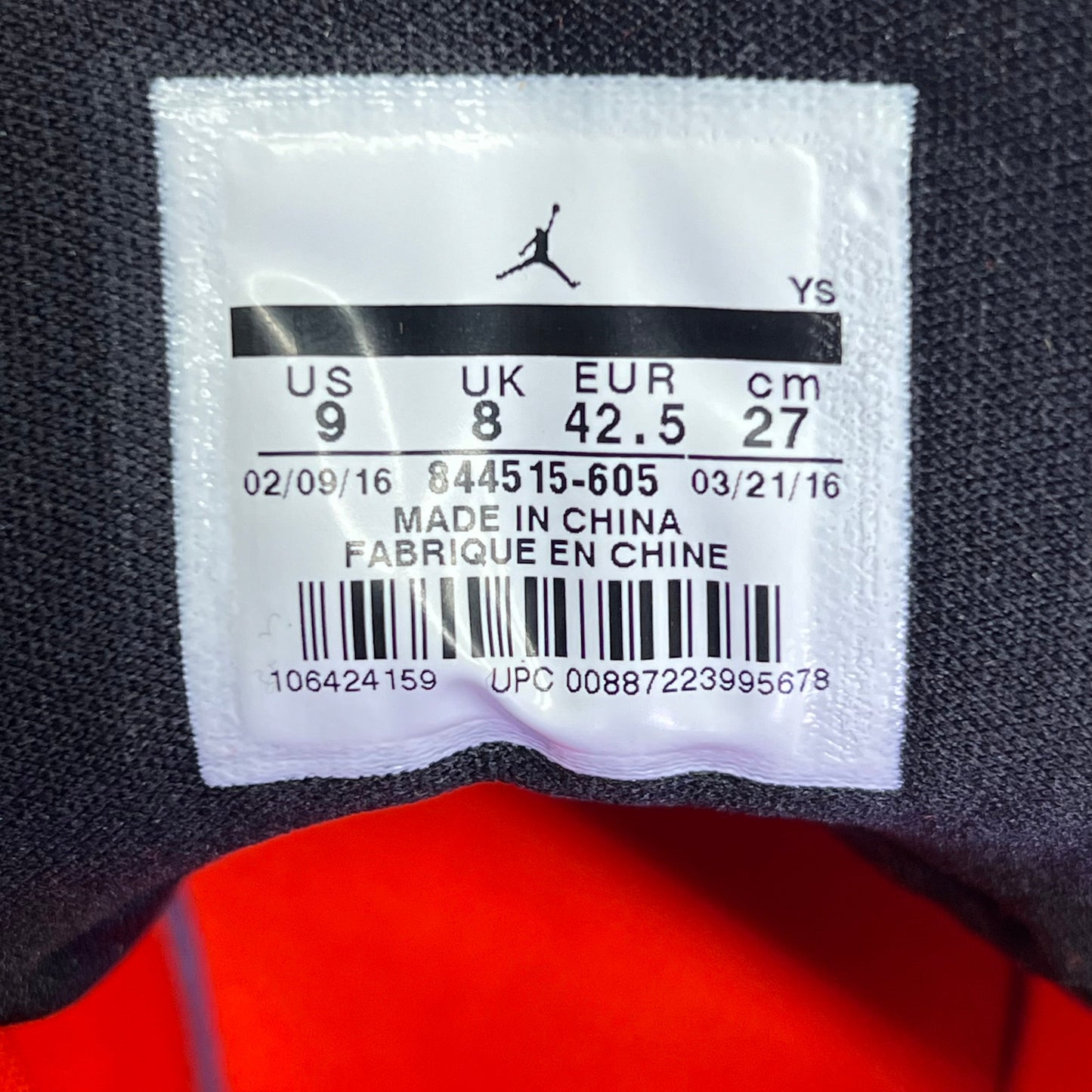 NIKE Air Jordan Infrared Academy GS Basketball Sneakers Men's Sz 9 Gym Red