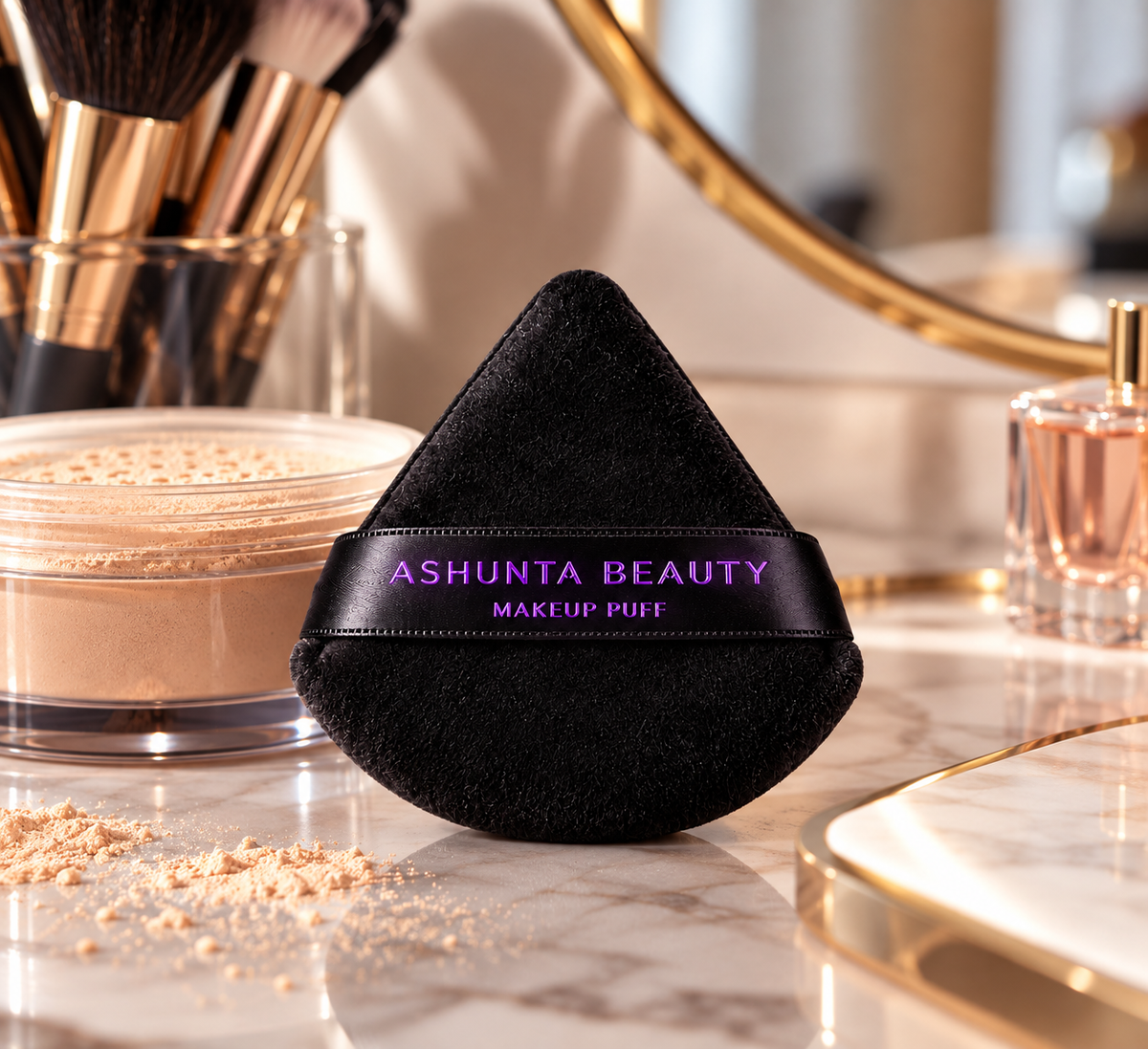 Ashunta Sheriff Beauty Borlas Negras Hipoalergénicas Ultra Suaves de Terciopelo (Paquete de 3)