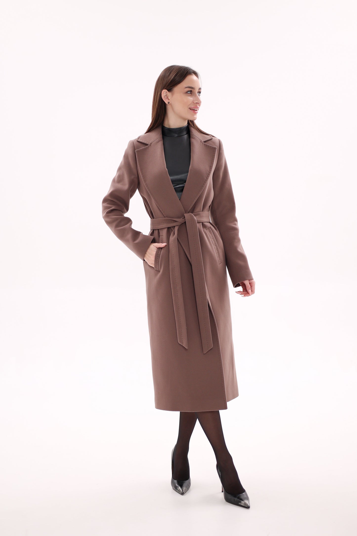 Gabardina clásica Harrington envolvente en Moca Mousse
