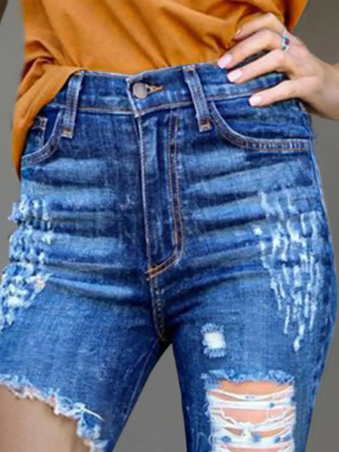 Pants Trendsi Jeans & Denim Edgy bootcut jeans with raw hem