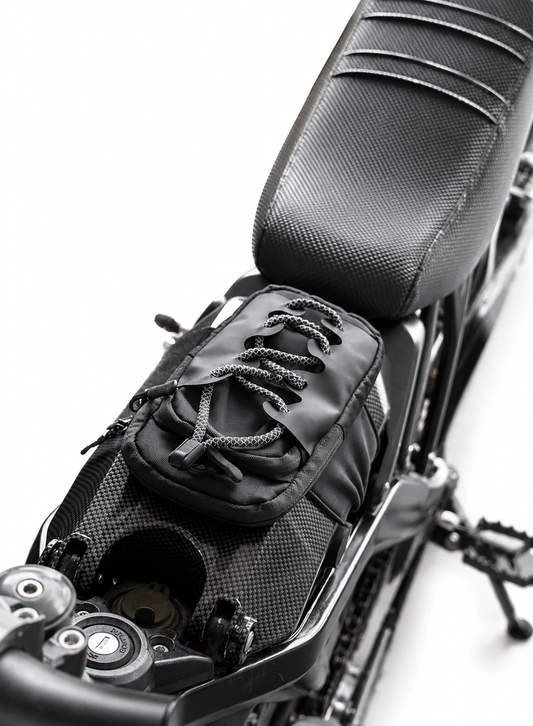 E-Bike Battery Storage Bag / Seat Pouch – Universal E-Moto Storage for Surron, Talaria, Tuttio & More