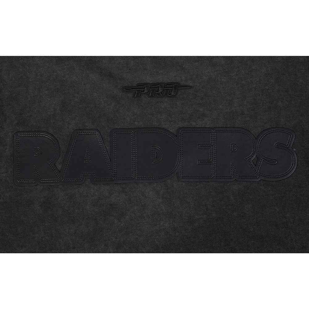 Camiseta Pro Standard Raiders con Logotipo Estampado - Negro Lavado