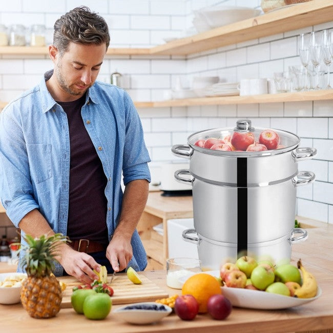 Vaporera / Licuadora de frutas y verduras de acero inoxidable de 11 cuartos