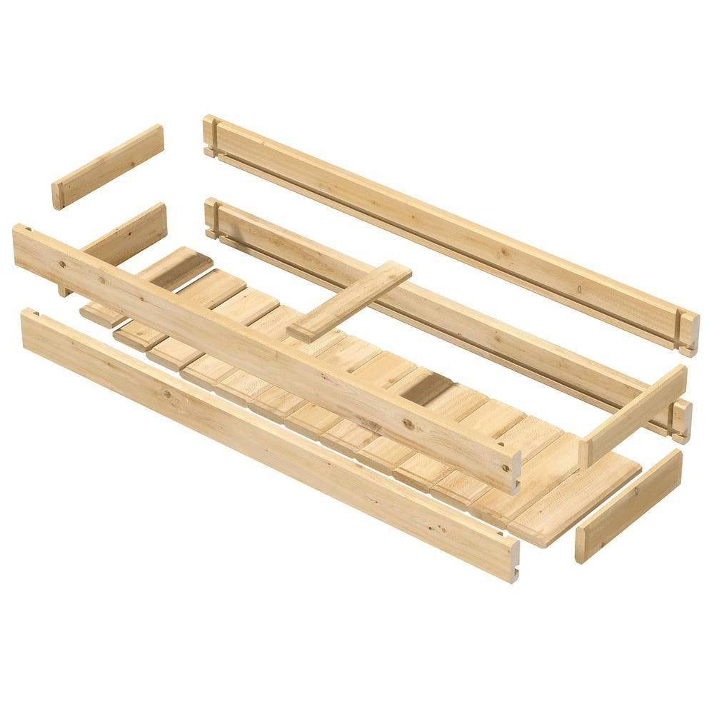 Jardinera de madera de cedro sin terminar de 46 x 11 pulgadas - Hecho en EE. UU.