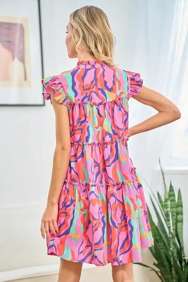 Dresses Trendsi Printed Ruffle Dress Women's Casual Summer Dress Cute & Flirty
