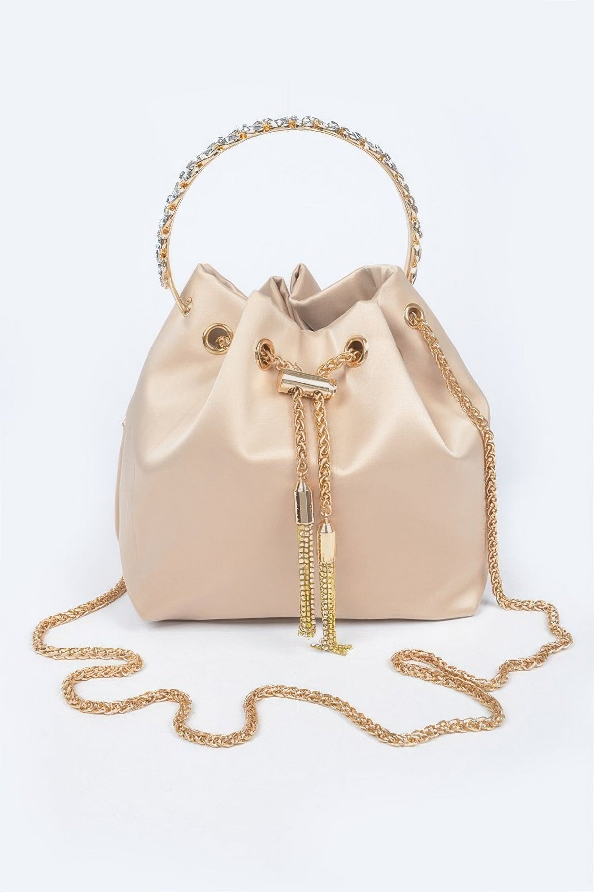 GRAMERCY Rhinestone Satin Bucket - New Collection Los Angeles - BYMANYC ® New York