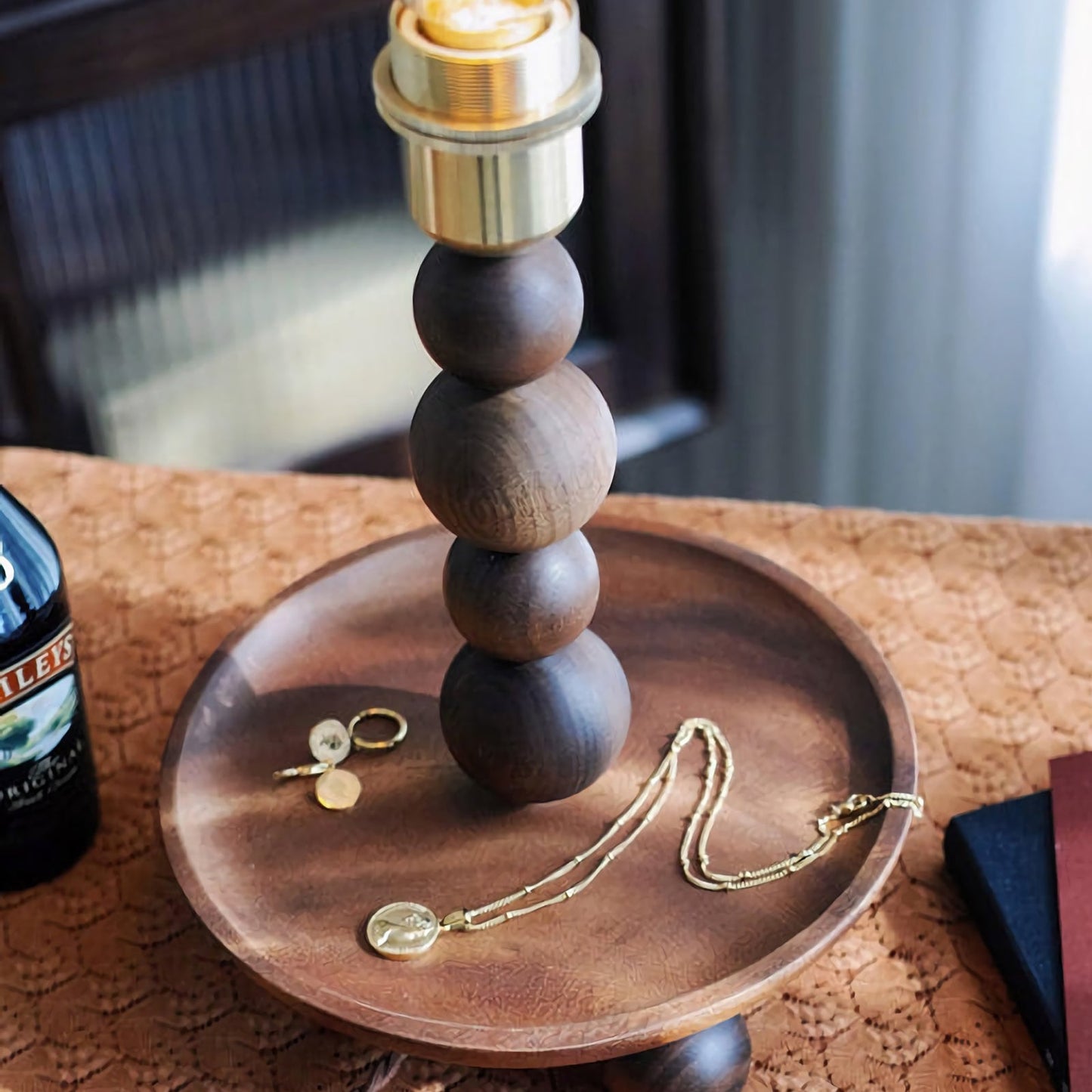 Lámpara de Mesa con Esfera de Cristal