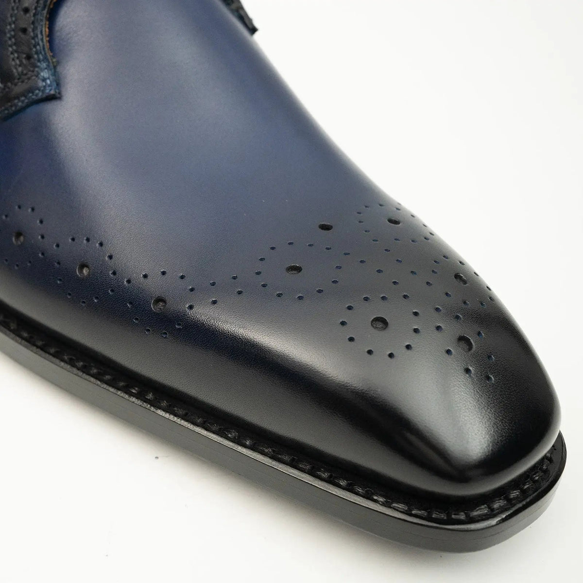 Blue Cow Leather Monk Shoes