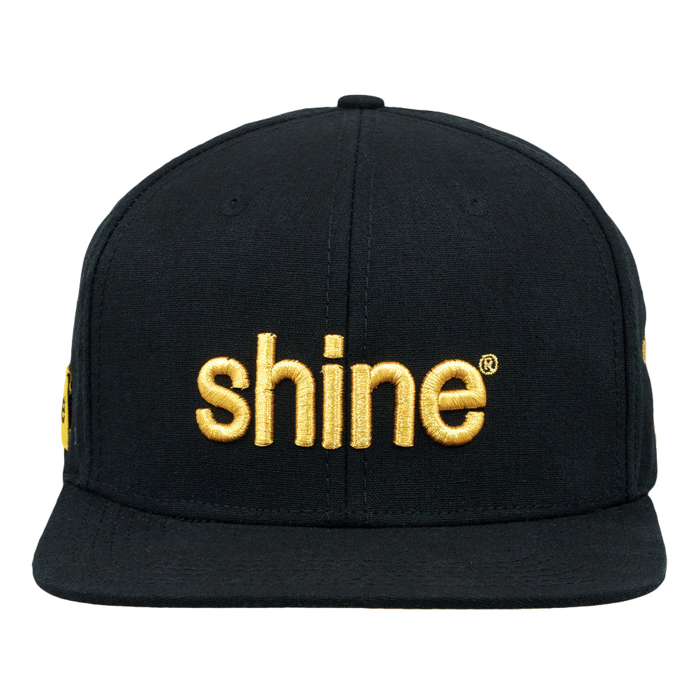 Gorra "Shine Black Gold" con cierre trasero a presión