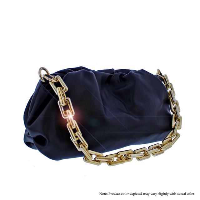 Bolso Cadena Fruncido - Negro