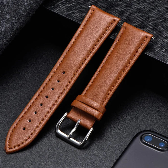 COROS PACE & APEX Calfskin Leather Band with Silver Buckle