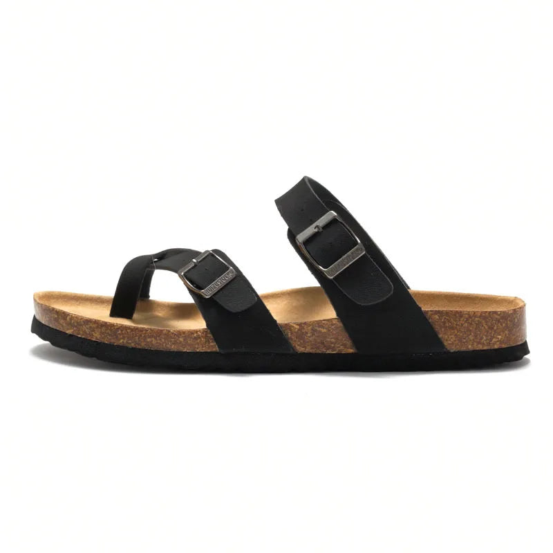 Nuevas zapatillas de corcho para hombre de verano, sandalias de moda para hombre para exteriores