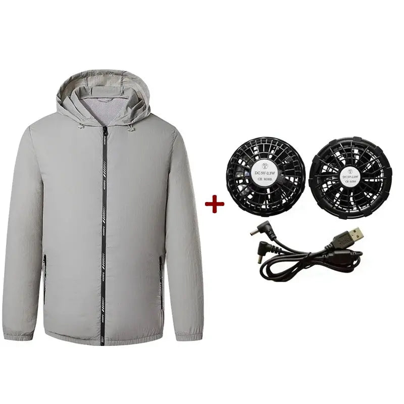 Summer Essentials Portable USB Electric Fan Cooling Jacket for Men