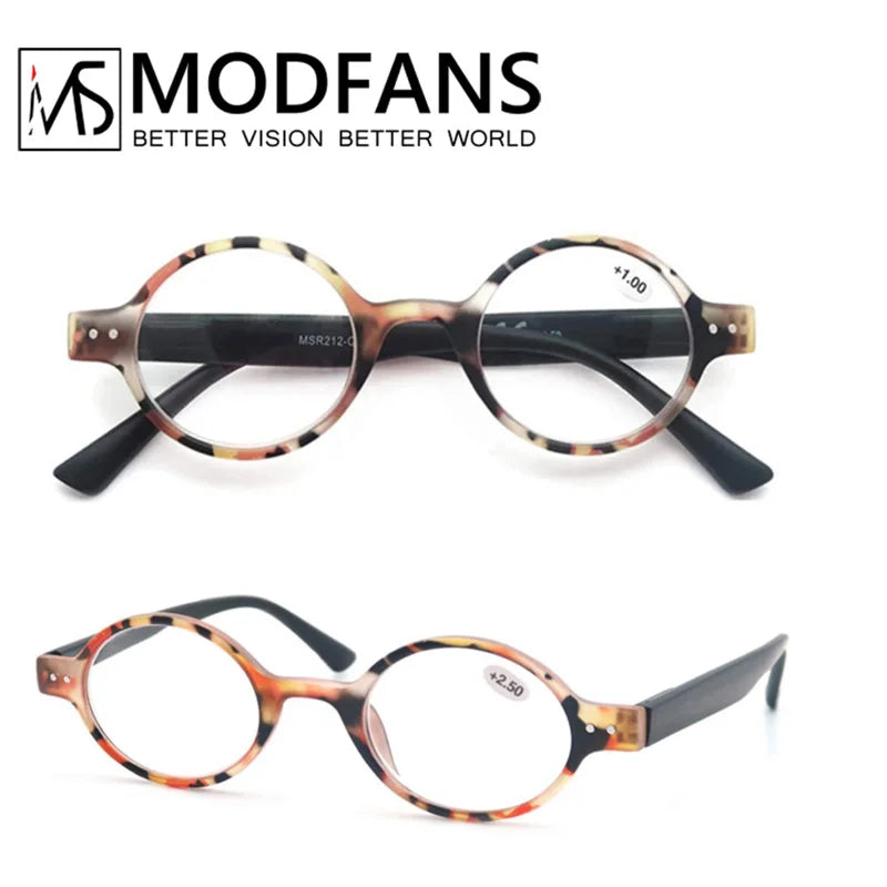 Classic Antique Reading Glasses Men Women Readers Eyeglasses Stylish Round Frame Spring Hinge Presbyopic Magnification Amplifier