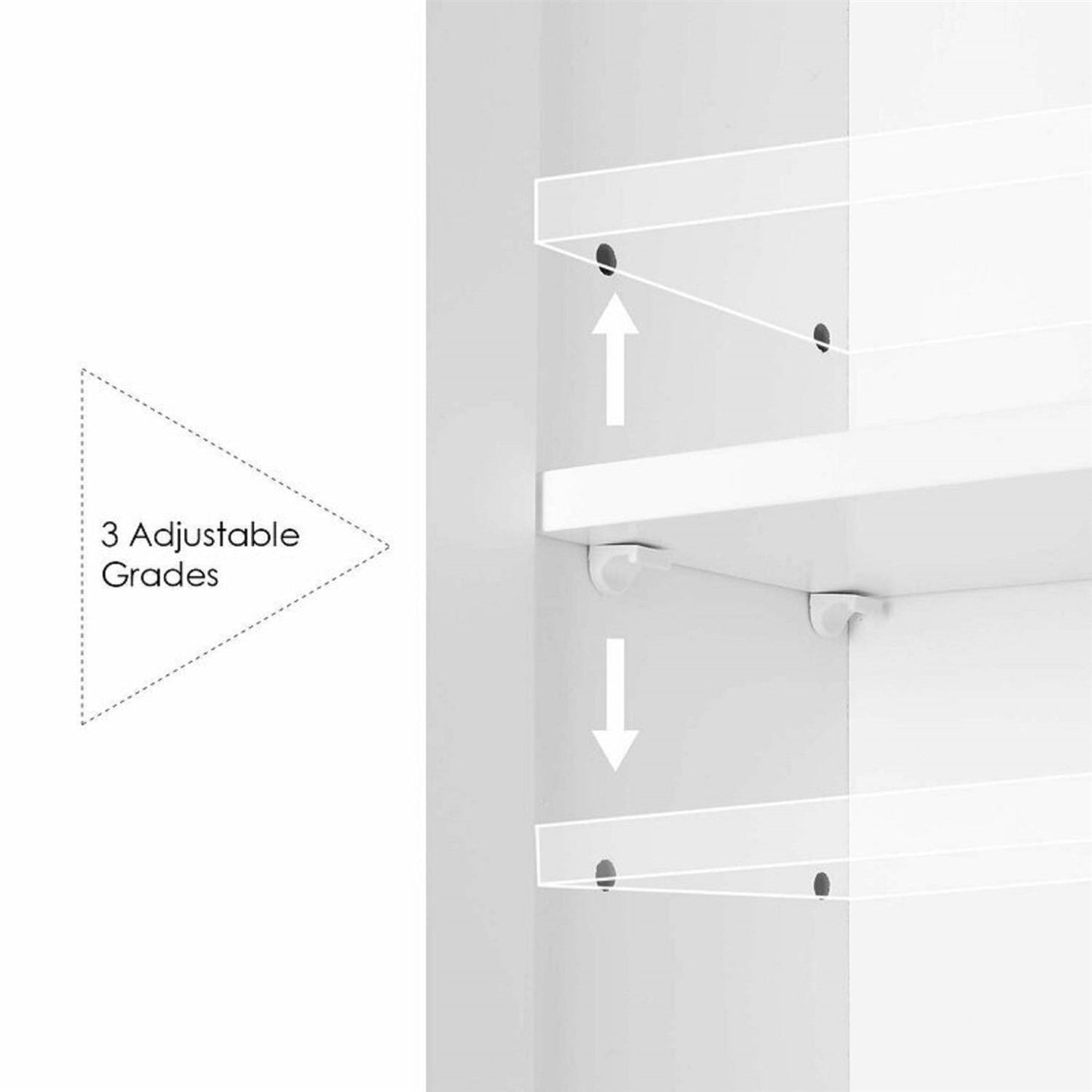 Botiquín moderno de 3 puertas con espejo para baño montado en la pared