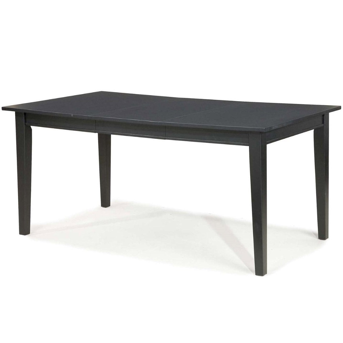Mesa de comedor extensible que ahorra espacio de 48 a 66 pulgadas con acabado de madera en negro ébano