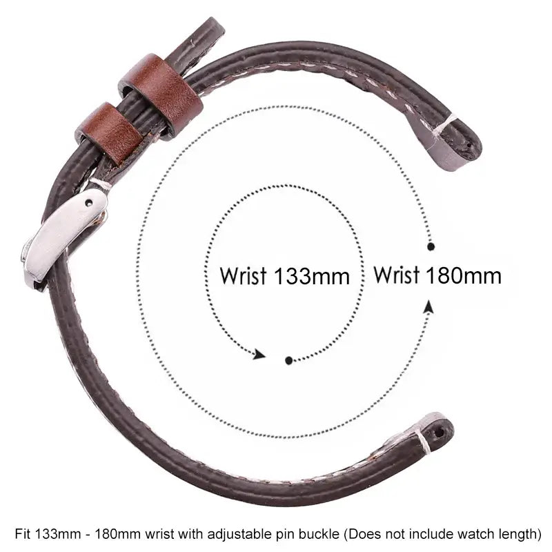 Huawei Watch & Watch GT Contrast-Stitched Leather Band, Square Holes