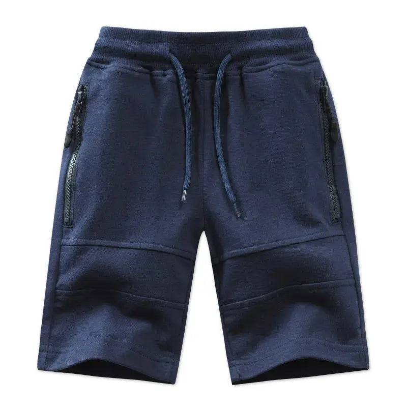 Boys Comfortable Knit Shorts with Zipper Pockets