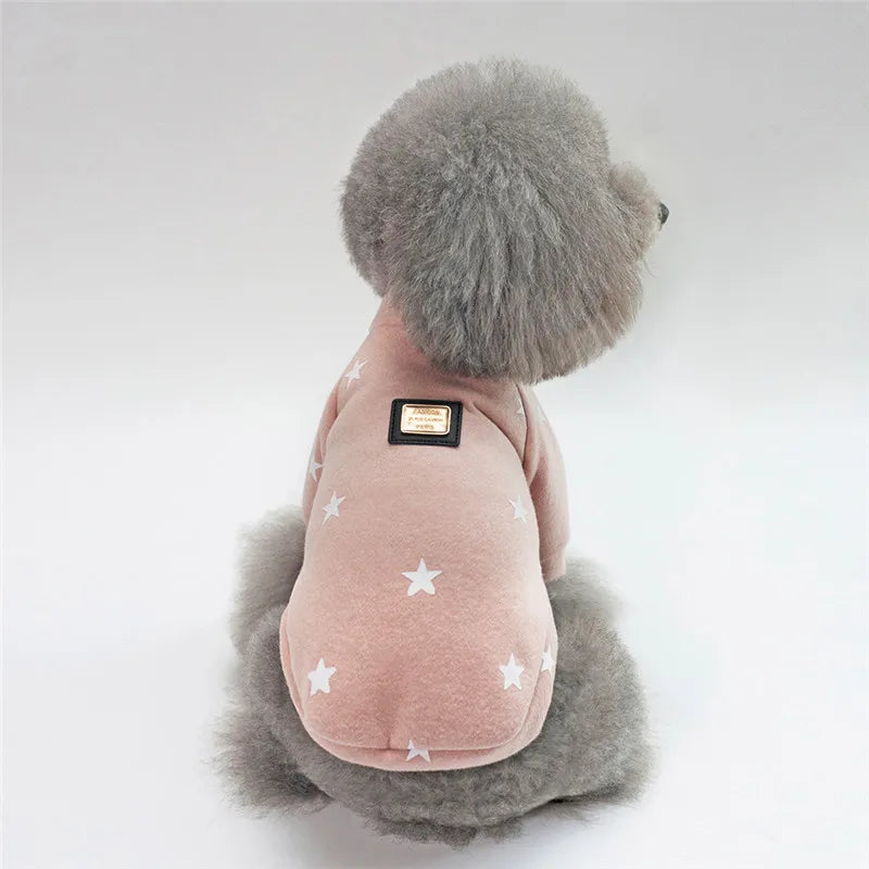 2026 New Brand Soft Pet Dog Clothes For Dog Puppy Cat Winter Warm Clothes Star Print Costume Coat chihuahua Cheap roupa cachorro