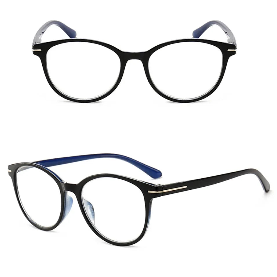 Reading Glasses Women Round Frame Readers Silver Metal Decoration Presbyopic Glasses Magnification Strength1.5 2.5 3 3.5 4