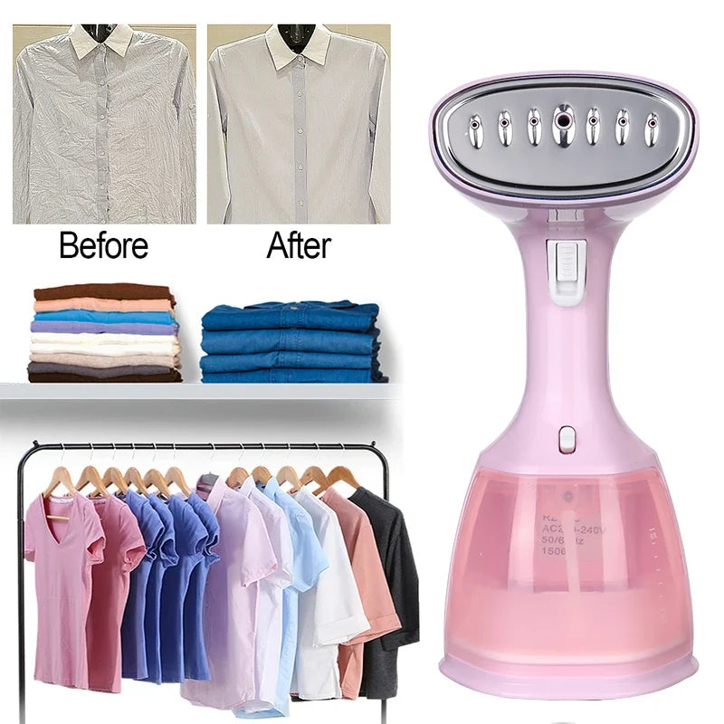 saengQ Steam Iron Garment Steamer Handheld Fabric 1500W Travel Vertical 350ml Mini Portable Home Travelling For Clothes Ironing