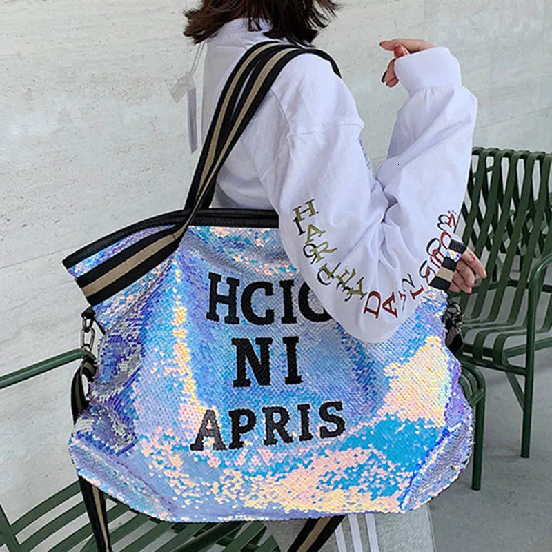 Sparkling Shoulder Bag: Large Tote for Travel
