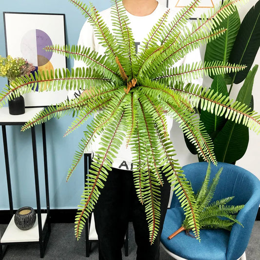 Dlight Decor 65cm Tropical Persian Palm Fern with Hanging Leaves