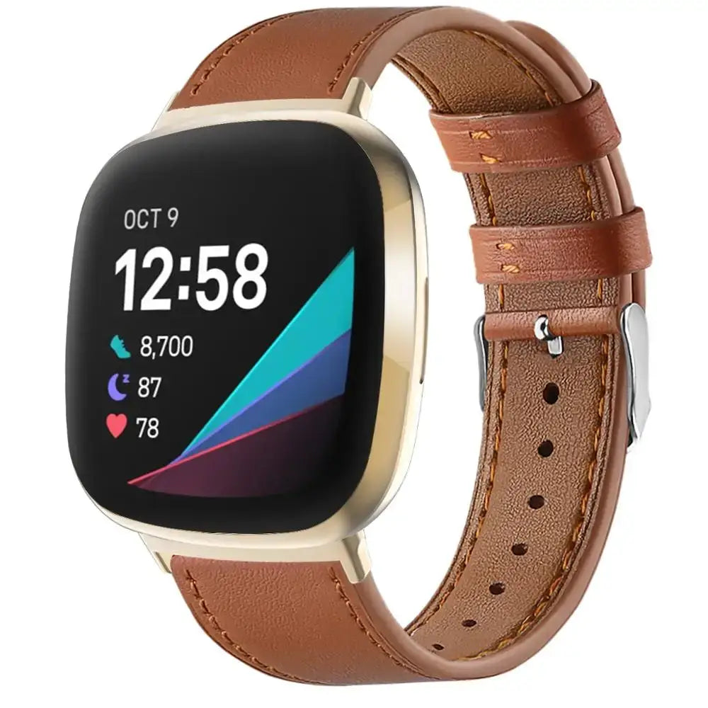 Fitbit Versa 4, Versa 3, Sense 2 & Sense Classic Leather Strap