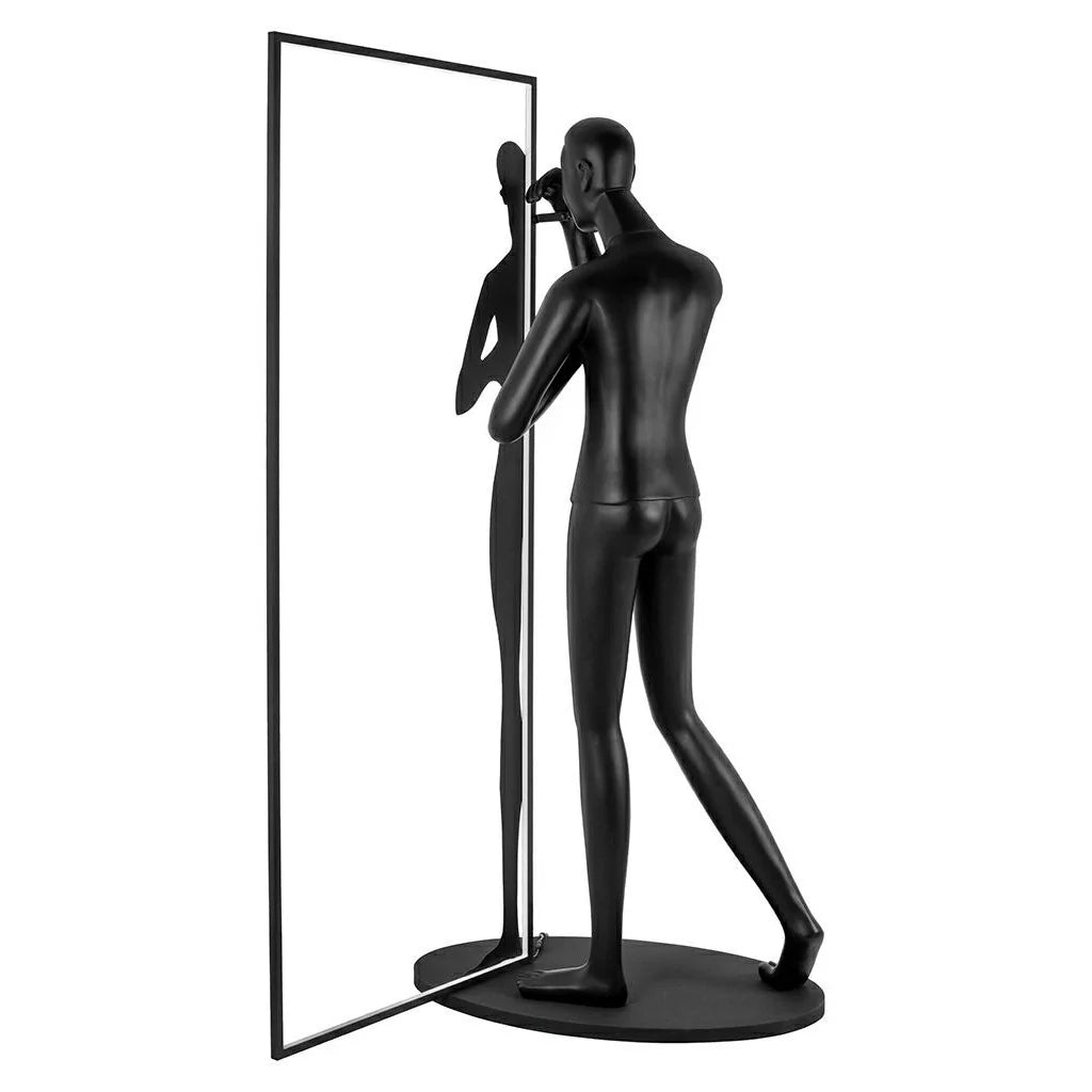Lámpara de pie Escultura de espejo humano
