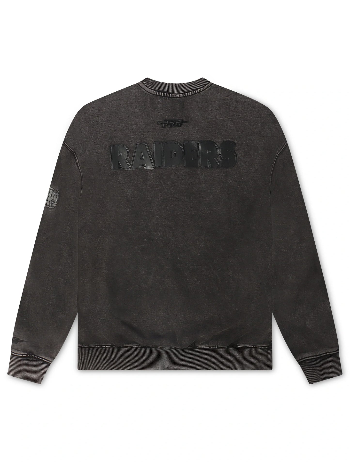 Pro Standard Raiders Enzyme Drop Shoulder Crewneck - Negro lavado