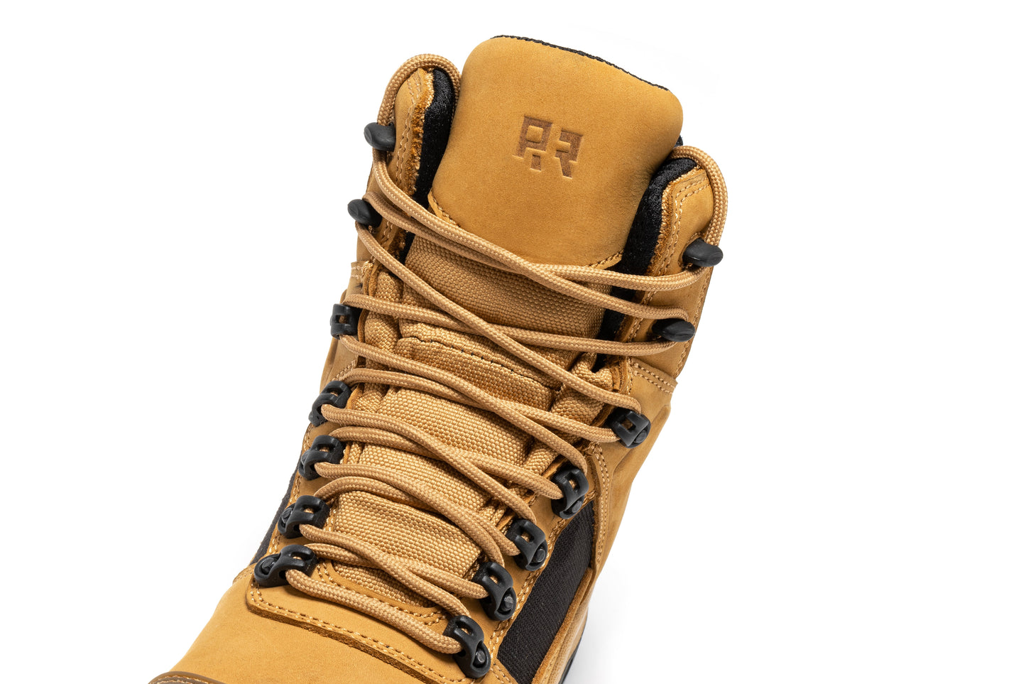ROCKROOSTER Stowe Botas de trabajo de cuero con puntera de composite de 7 pulgadas negras CP212BK
