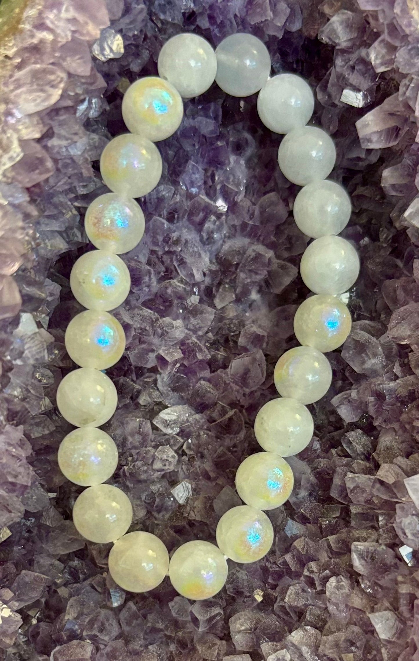 Pulsera de Cuentas de Piedra Lunar