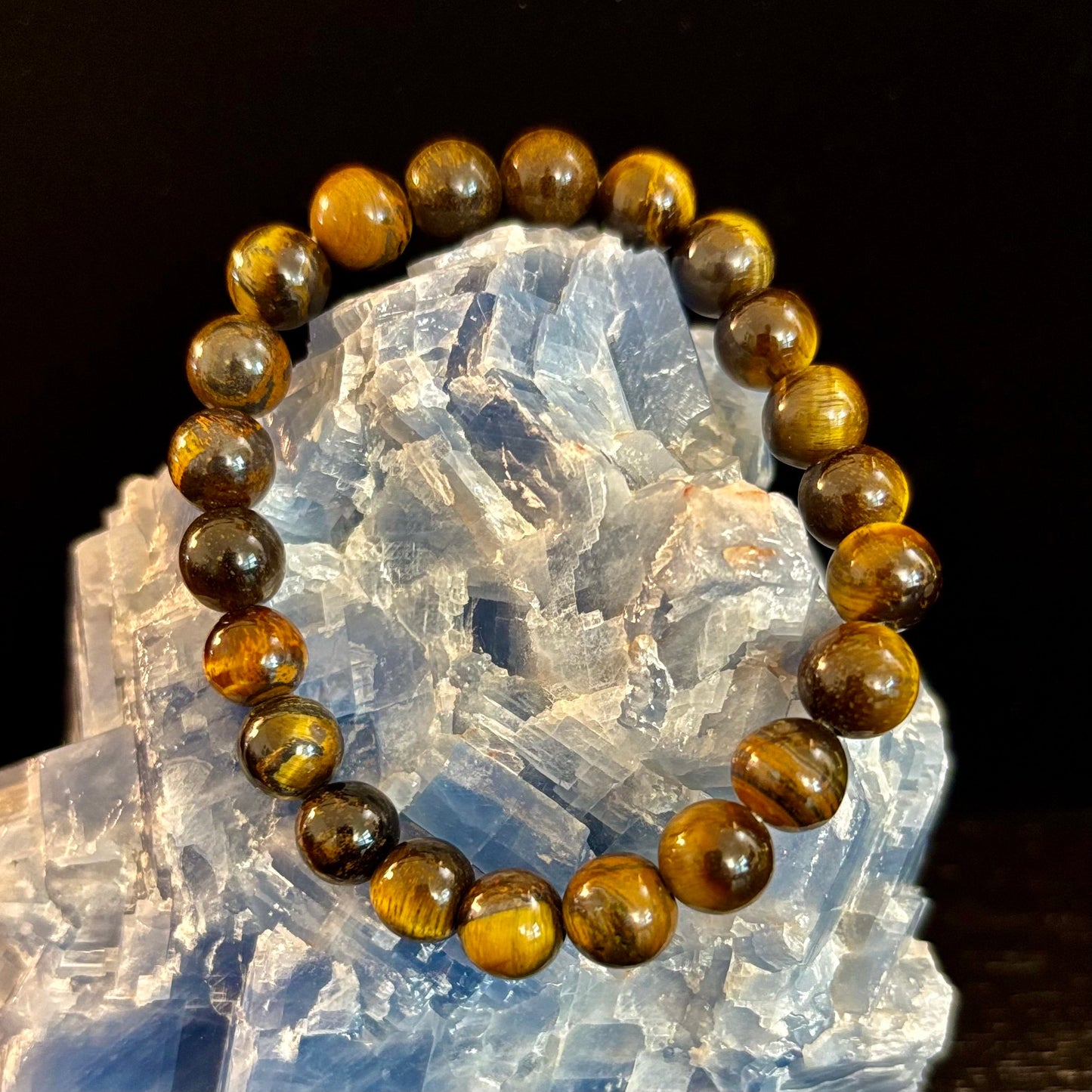 Pulsera de cuentas Ojo de Tigre natural – Piedra del Poder Personal