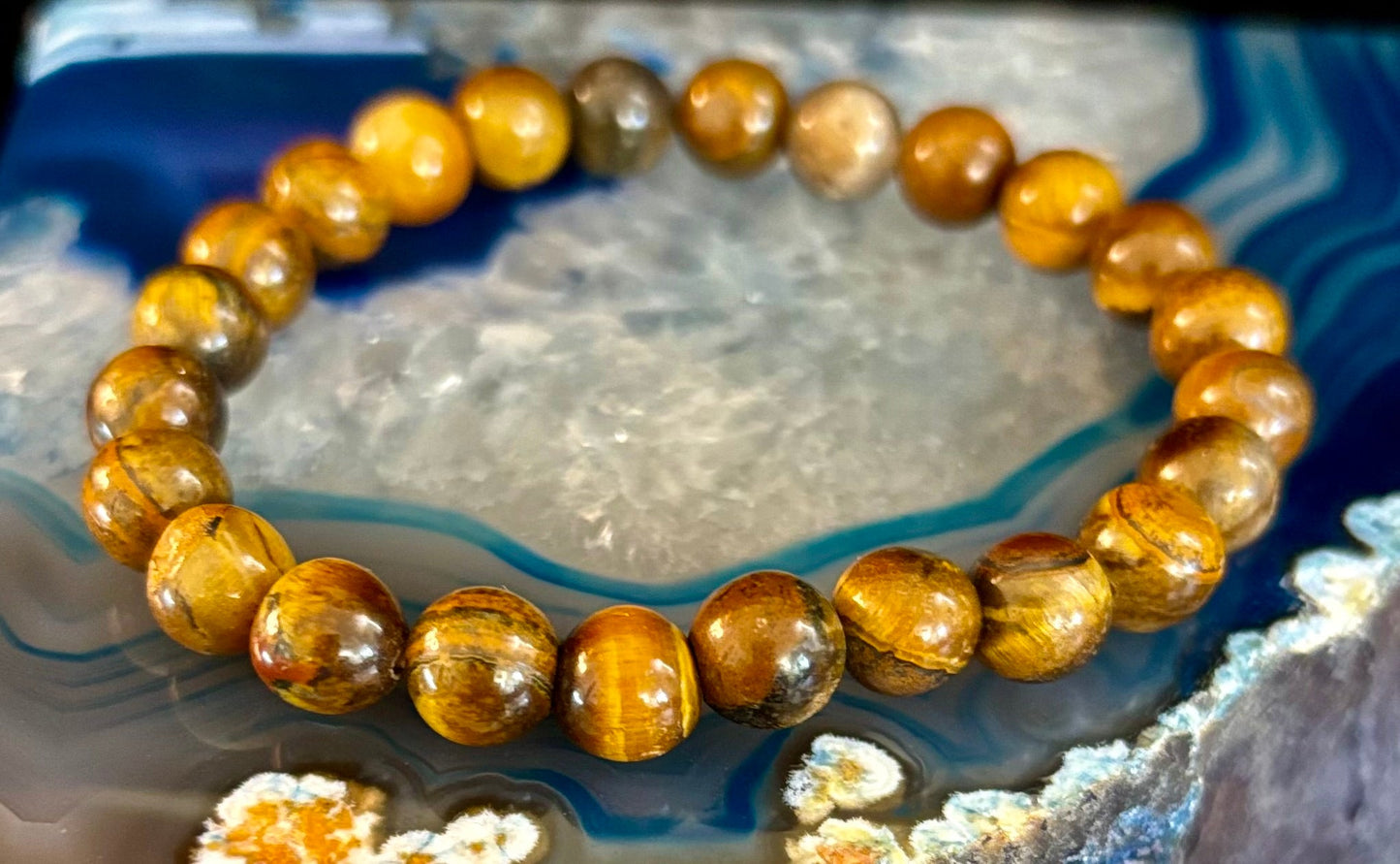Pulsera de Hierro Tigre – Fuerza, Enfoque y Poder Arraigado (Muñecas Medianas a Grandes)
