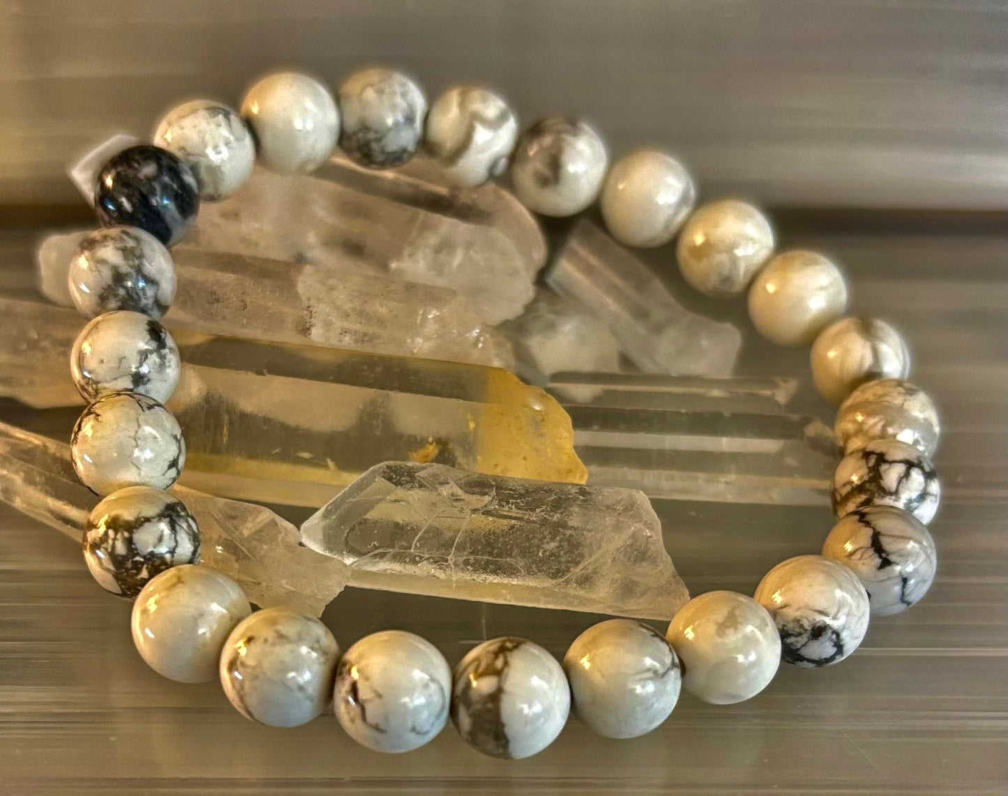 Pulsera de howlita blanca – Calma, claridad y paz interior