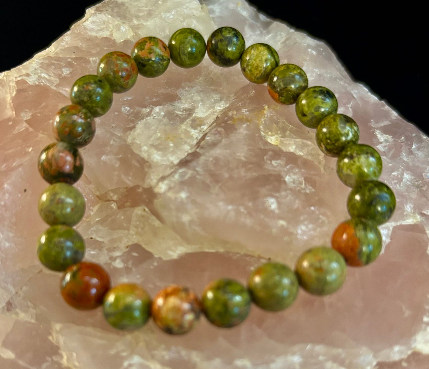 Pulsera de cuentas de crisocola de 8 mm – Armonía y conexión con la tierra para muñecas pequeñas a medianas 🌿💫