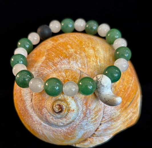 "Balance & Boldness" Natural Gemstone Bracelet – 10mm Beads | Handmade in the USA