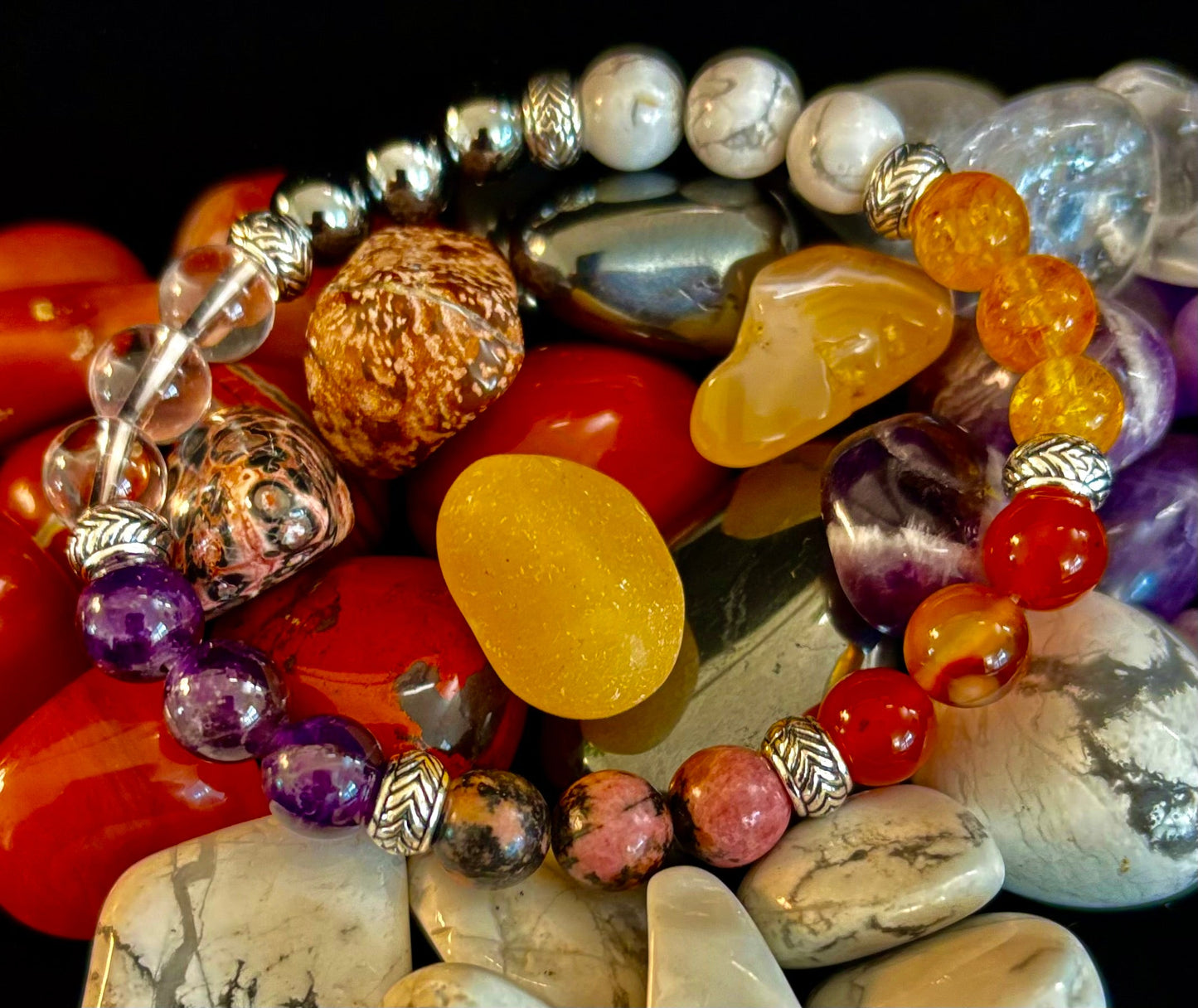 Pulsera para Alivio y Apoyo en la Menopausia – Piedras Preciosas Naturales de 8mm para Equilibrio y Bienestar