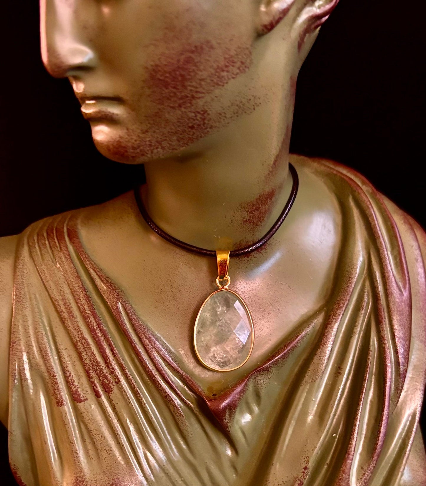 Collar con gota de cristal – Colgante en forma de lágrima de 2.5 cm (Hecho en Australia)