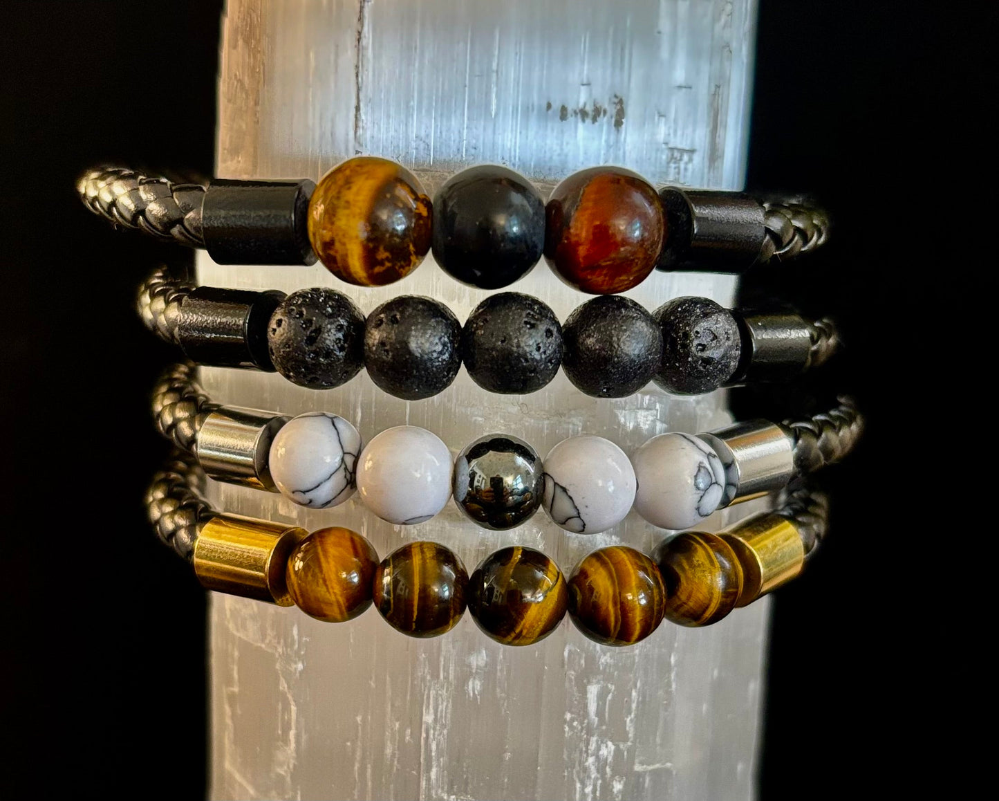 Pulsera trenzada con hebilla magnética – 4 estilos únicos – Muñecas medianas